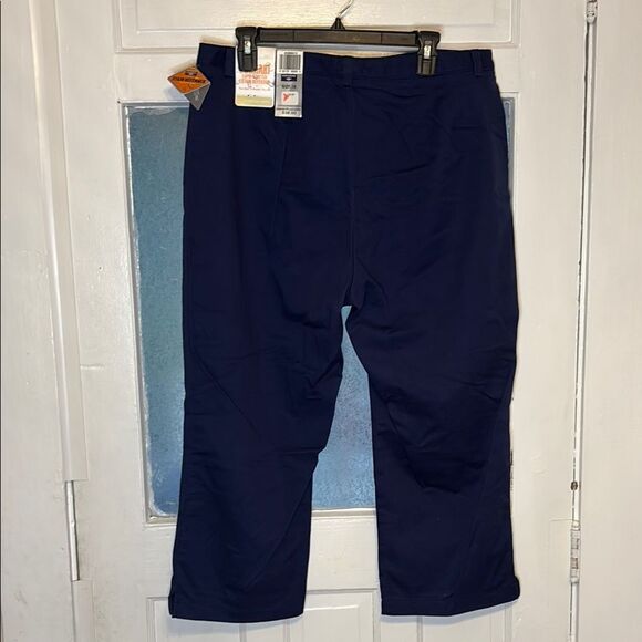 Dockers Women's Dark Navy Blue Stretch Capri Pants Size 16 with Stain Defender - Picture 6 of 9